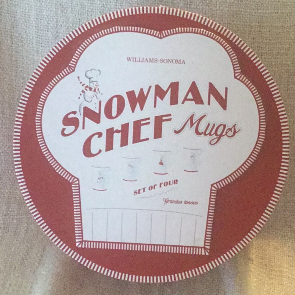 Williams-Sonoma Snowman chef mug set (4)